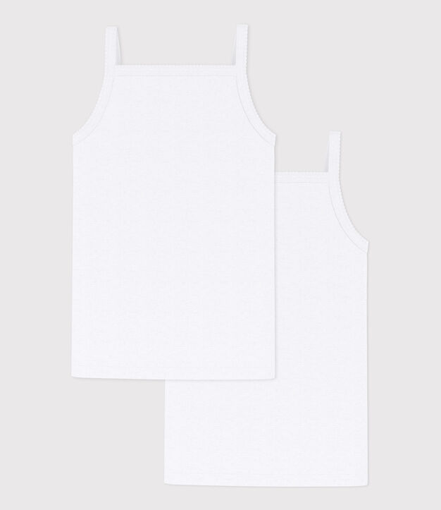 Girls' White Strappy Tops - 2-Pack multicolor