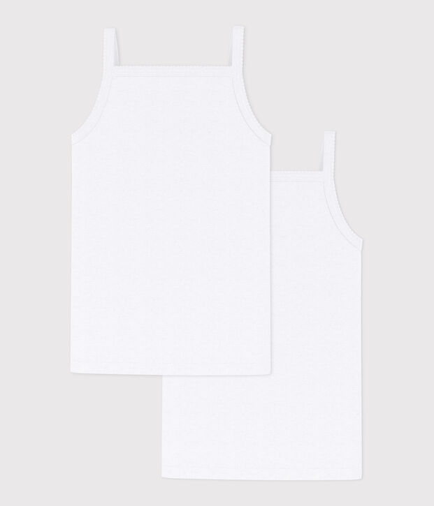 Girls' White Strappy Tops - 2-Pack multicolor