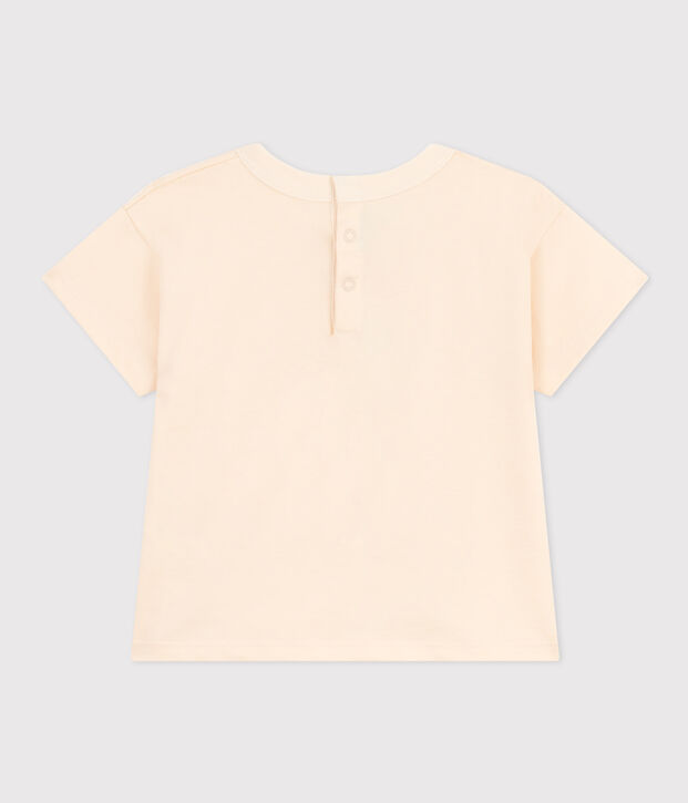 Babies' Short-Sleeved Lightweight Jersey T-Shirt Ecru