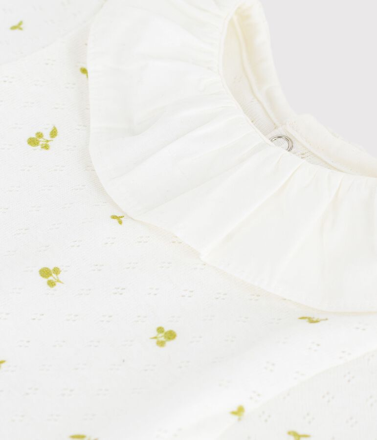 Babies' floral print cotton body green/green