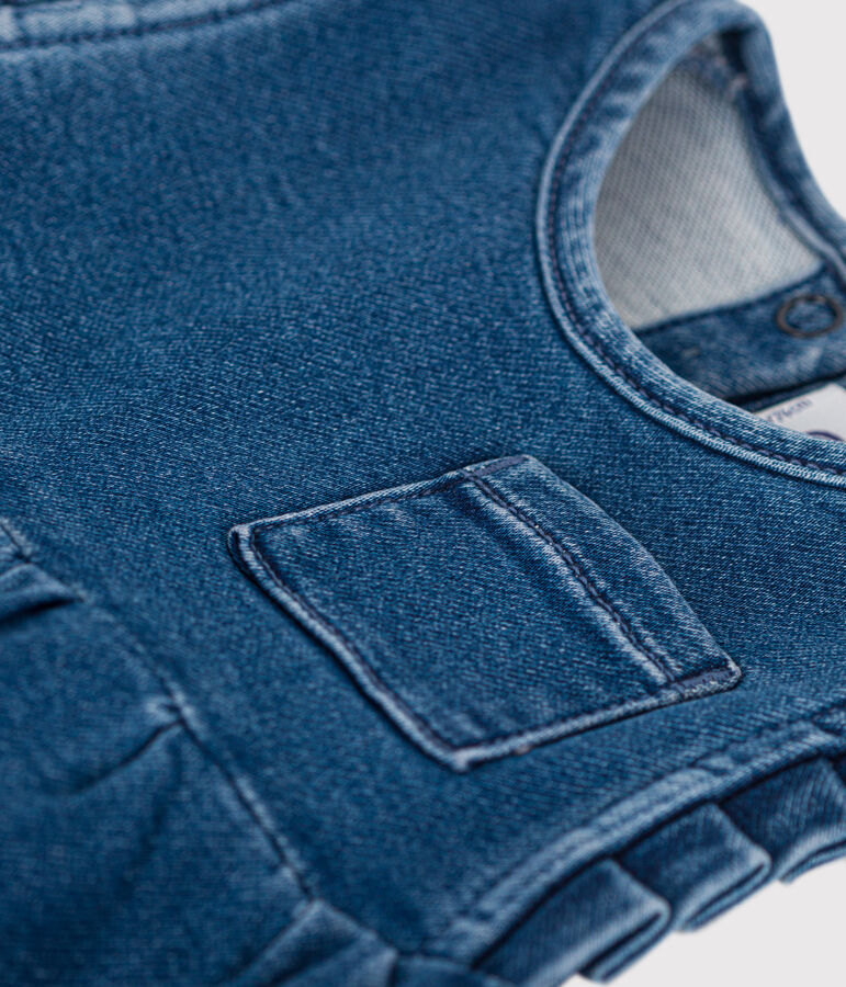 Babies' Eco-Friendly Denim Dress BLEU DELAVE blue