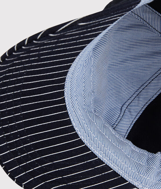 Baby Boys' Terry Cap with Badge. SMOKING blue/MARSHMALLOW white