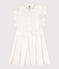 Girls' Sleeveless Seersucker Dress MARSHMALLOW white