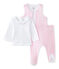 Baby girls' 3-piece set ECUME white/VIENNE pink