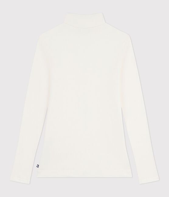 The Iconic rollneck for women in wool and cotton MILK Ecru