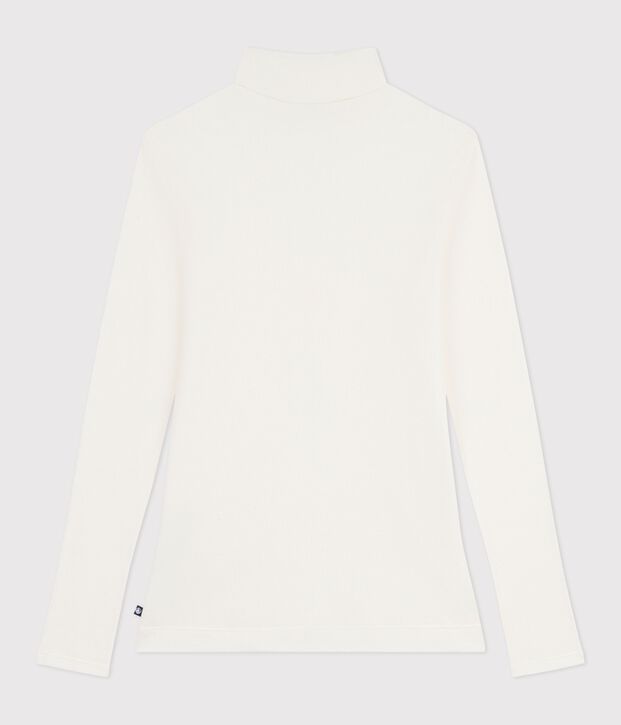 The Iconic rollneck for women in wool and cotton MILK