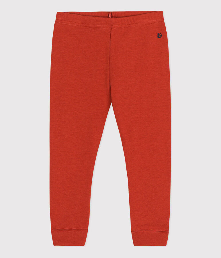 Babies' Plain Cotton Leggings red