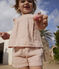 Babies' Plain Cotton Gauze Outfit Set SALINE pink