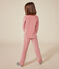 Children's plain velvet pyjamas ROSEWOOD pink