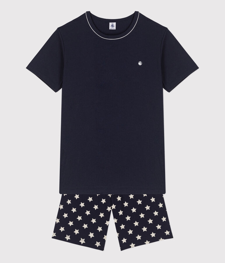 Boys' Starry Cotton Short Pyjamas blue/white