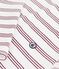 Women's admiral collar stripy cotton T-shirt with long sleeves white/red