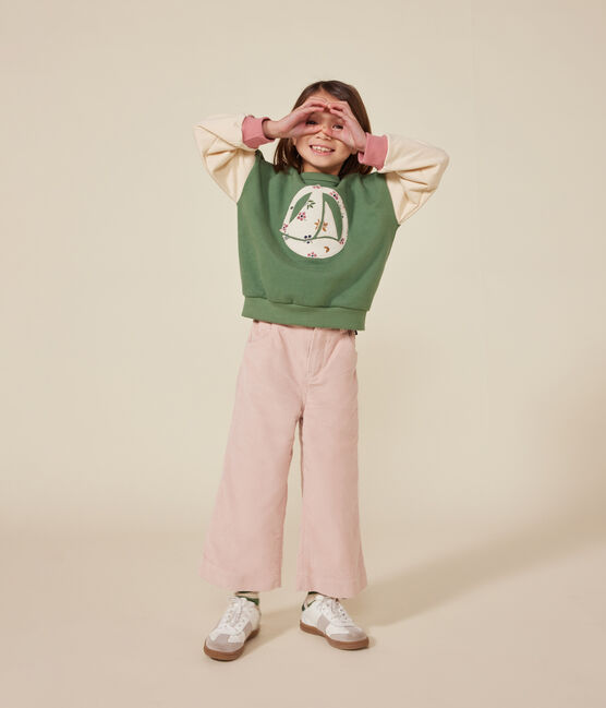 Girls' fleece sweatshirt PALMERAIE /MULTICO