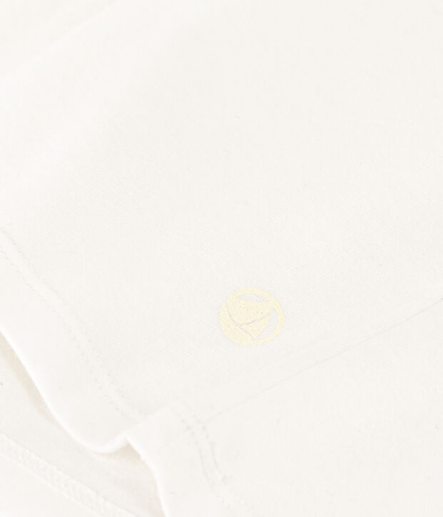 Women's Straight long-sleeved V-necked fine jersey T-shirt white