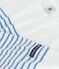 Women's long-sleeved cotton Breton t-shirt MARSHMALLOW white/ALASKA blue