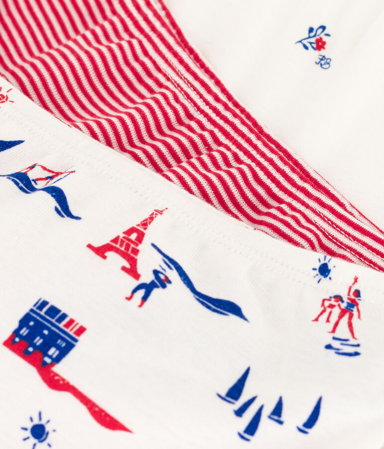 Girls' Cotton Paris Themed Hipsters - 3-Pack multicolor