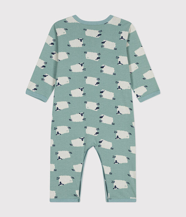 Babies' printed cotton footless pyjama suit green/multicolor