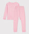 Children's snug-fitting printed cotton pyjamas pink/multicolor