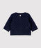 Babies' Starry Organic Cotton Quilted Cardigan SMOKING blue