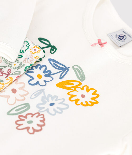 Children's cotton pyjamas. MARSHMALLOW white/MULTICO white