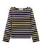 Girl's Long-sleeved Sailor Top SMOKING blue/BRINDILLE BRILLANT brown