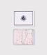 Babies' dress and comforter gift set in flower-printed cotton