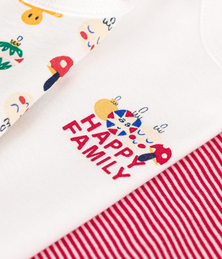 Babies' long-sleeved cotton Christmas bodysuits - 3-pack multicolor