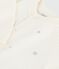 Babies' wool and cotton knit cardigan embroidered with stars MARSHMALLOW white/ARGENT grey