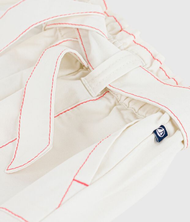 Children's plain cotton shorts white