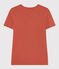 Women's Iconic Plain Cotton V-neck T-Shirt FAMEUX brown