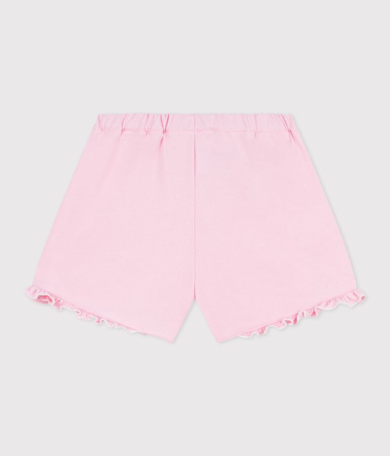 Children's plain cotton shorts pink