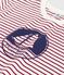The Straight short-sleeved cotton T-shirt for women MILK red/AMARANTE