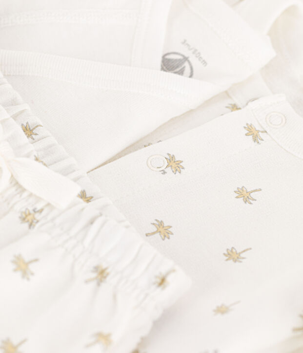 Babies' Patterned Cotton Outfit white/multicolor