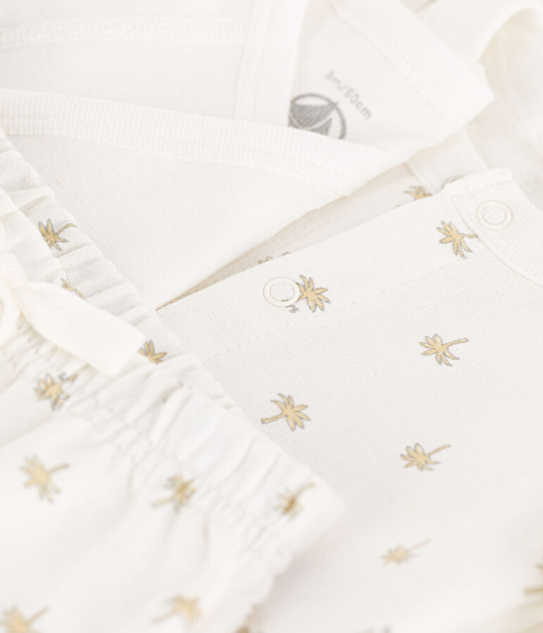 Babies' Patterned Cotton Outfit white/multicolor