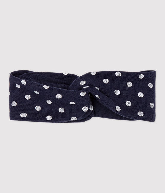 Babies' Fleece Headband SMOKING blue/MARSHMALLOW white