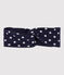 Babies' Fleece Headband SMOKING blue/MARSHMALLOW white