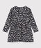 Girls' long-sleeved printed tube knit dress SMOKING blue/AVALANCHE