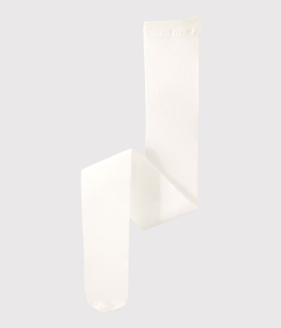 Microfibre tights for girls COQUILLE white
