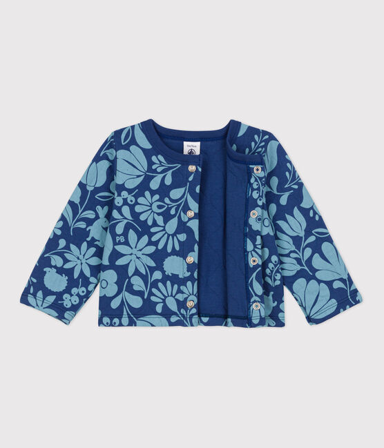 Babies' Patterned Quilted Tube Knit Cardigan CREPUSCULE /ROVER