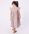 Children's sleeveless floral print cotton dress blue/multicolor