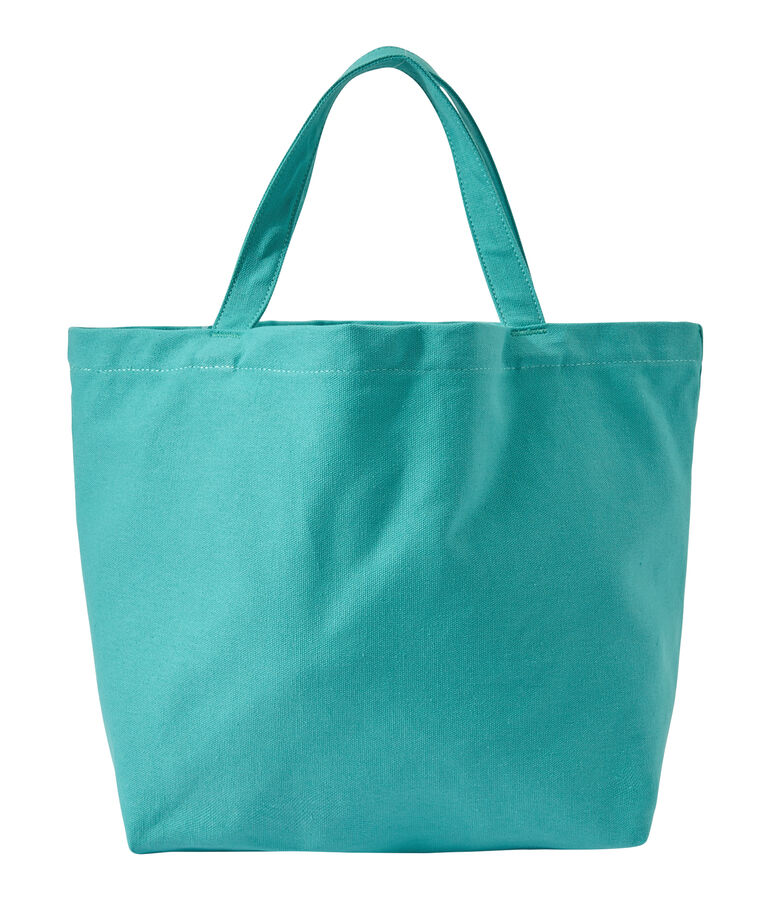 Girl's canvas tote bag green
