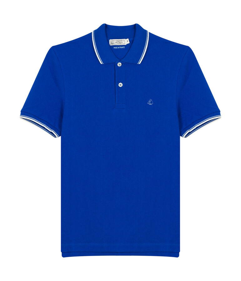 Men's short-sleeved polo shirt blue