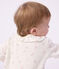 Babies' footless openwork floral-print cotton pyjama suit MARSHMALLOW white/MULTICO white