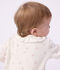Babies' footless openwork floral-print cotton pyjama suit white/multicolor