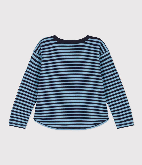 Boys' long-sleeved tube knit T-shirt SMOKING /AZUL