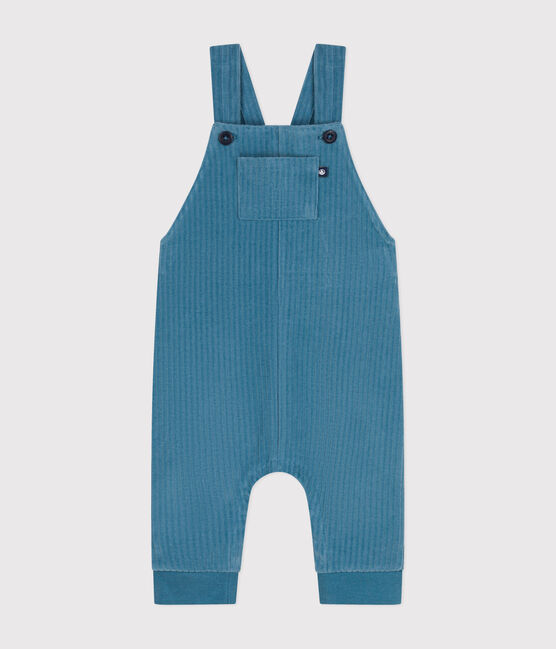 Babies' Velour Dungarees POLOCHON blue
