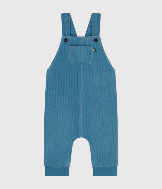 Babies' Velour Dungarees blue