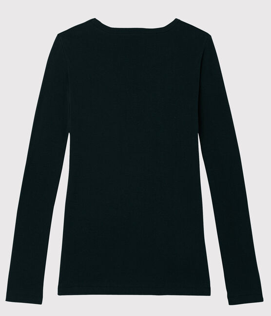 Women's Iconic V-Neck Cotton T-Shirt NOIR black