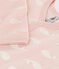 Velour Pink Whale Sleepsuit SALINE /MARSHMALLOW