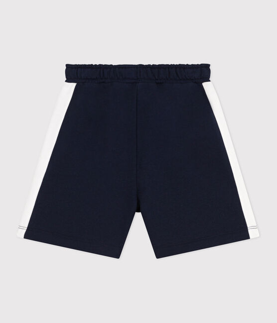 Children's plain cotton Bermuda shorts SMOKING blue