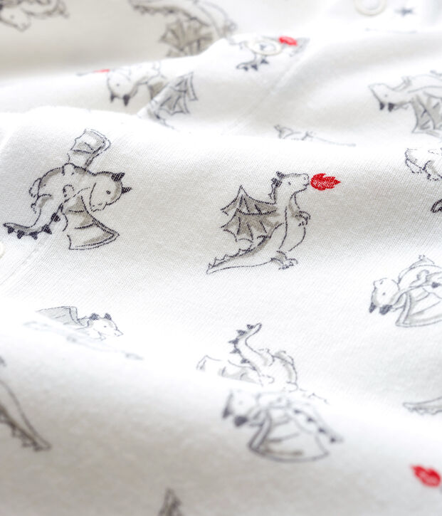 Baby Boys' Footless Ribbed Sleepsuit white/multicolor